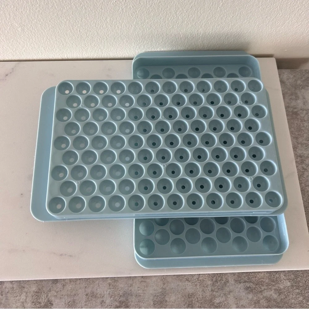 Mini Ice Cube Tray for Freezer - 0.6” Tiny Round Pebble Nugget Ice Mold Tray